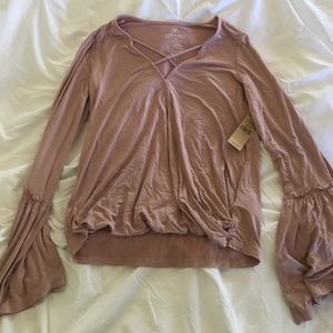 Blush peasant top NWT